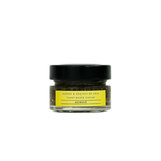 Pot de caviar végétal Acidulé. Cette saveur a un pep's en plus grâce au mariage puissant du citron et du yuzu.